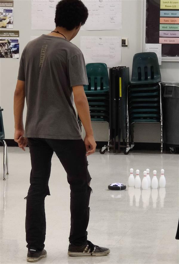 student bowling